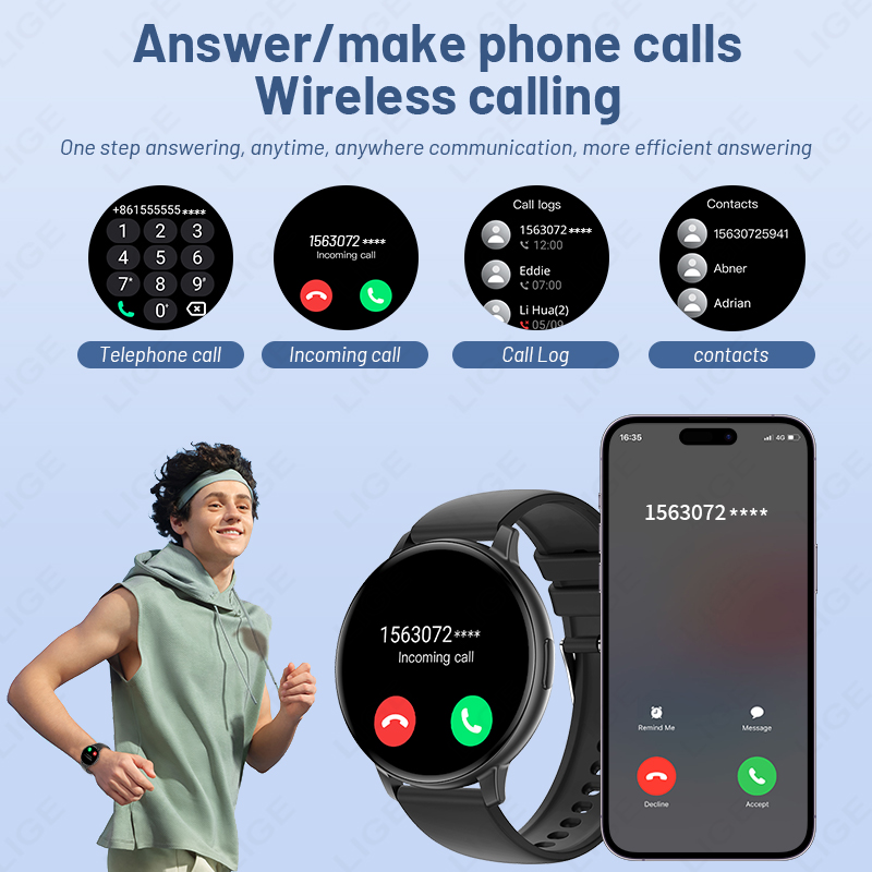 LIGE Nieuwe 1.43 inch Bluetoot - Watches Ladies Smartwatch recensie en prijs